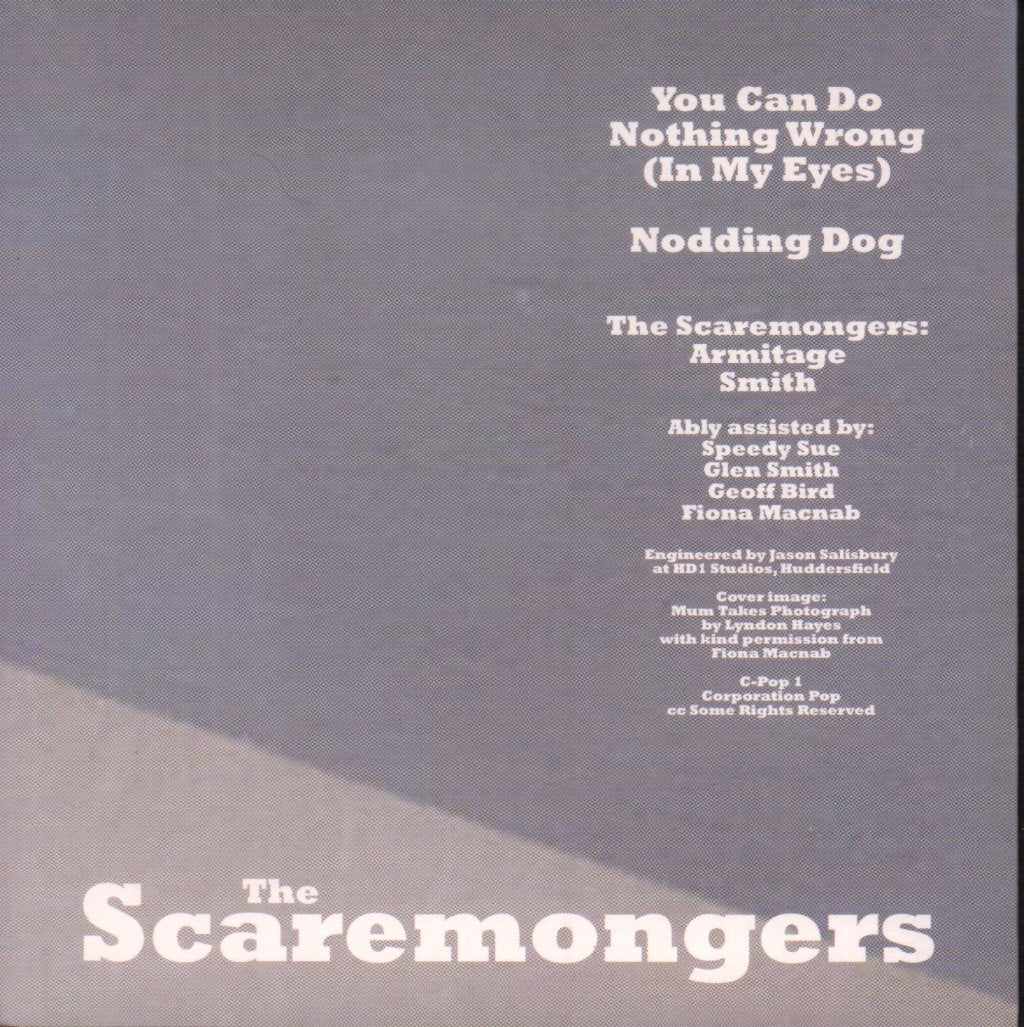 Scaremongers (Simon Armitage) - You Can Do Nothing Wrong In My Eyes - Cd