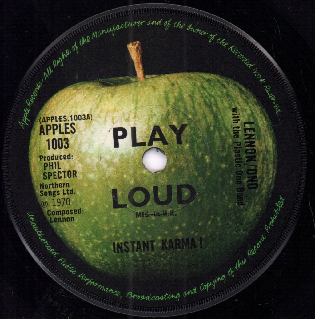 Lennon/Ono With The Plastic Ono Band - Instant Karma - 7 Inch