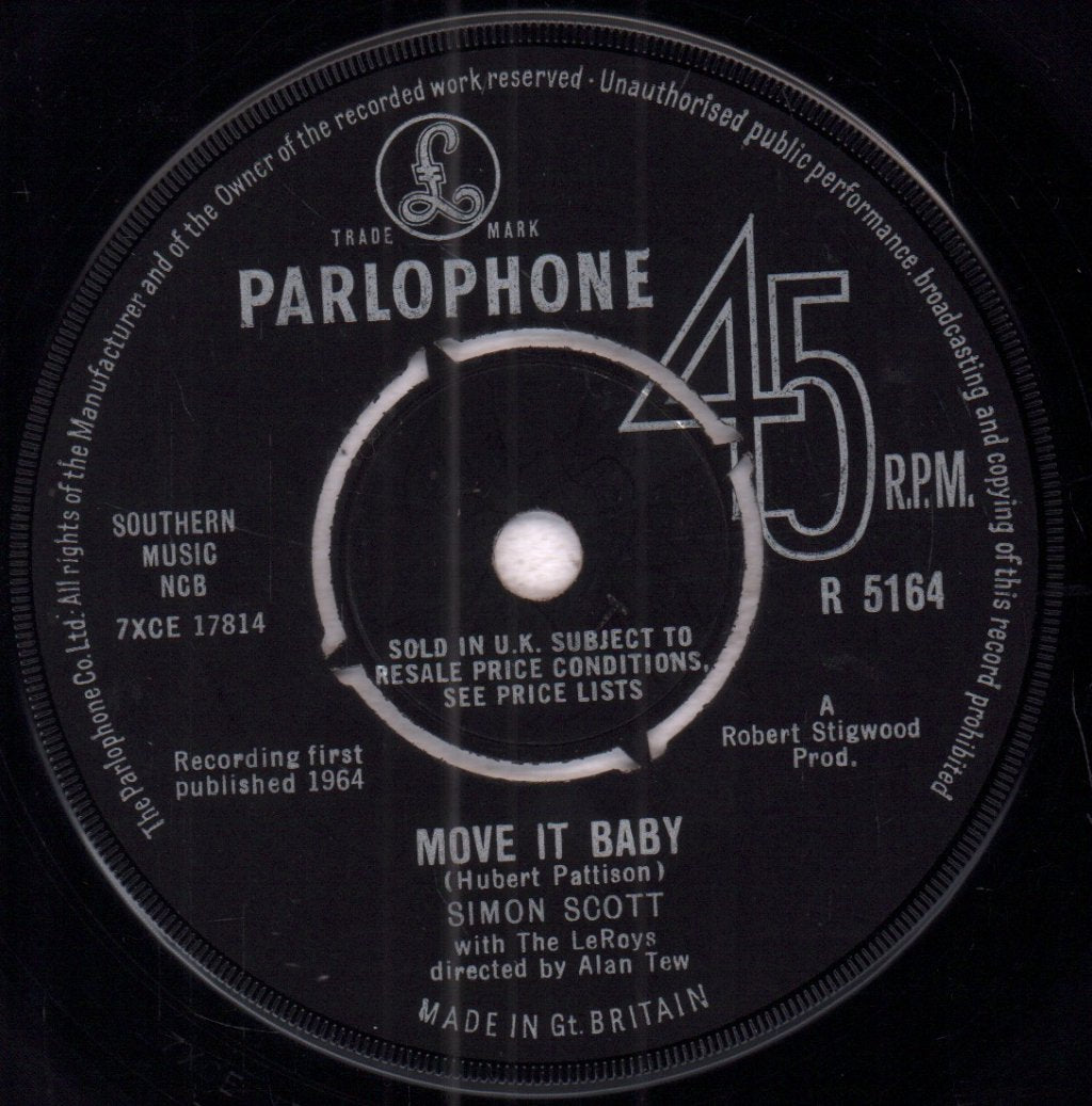 Simon Scott (60'S Pop/Beat) - Move It Baby - 7 Inch
