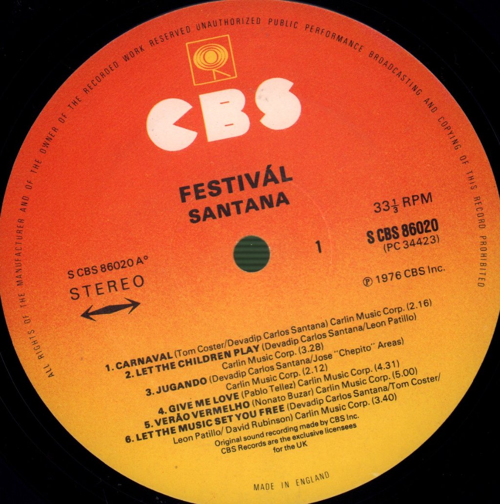 Santana - Festival - Lp