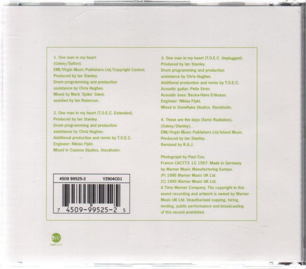 Human League - One Man In My Heart - Cd