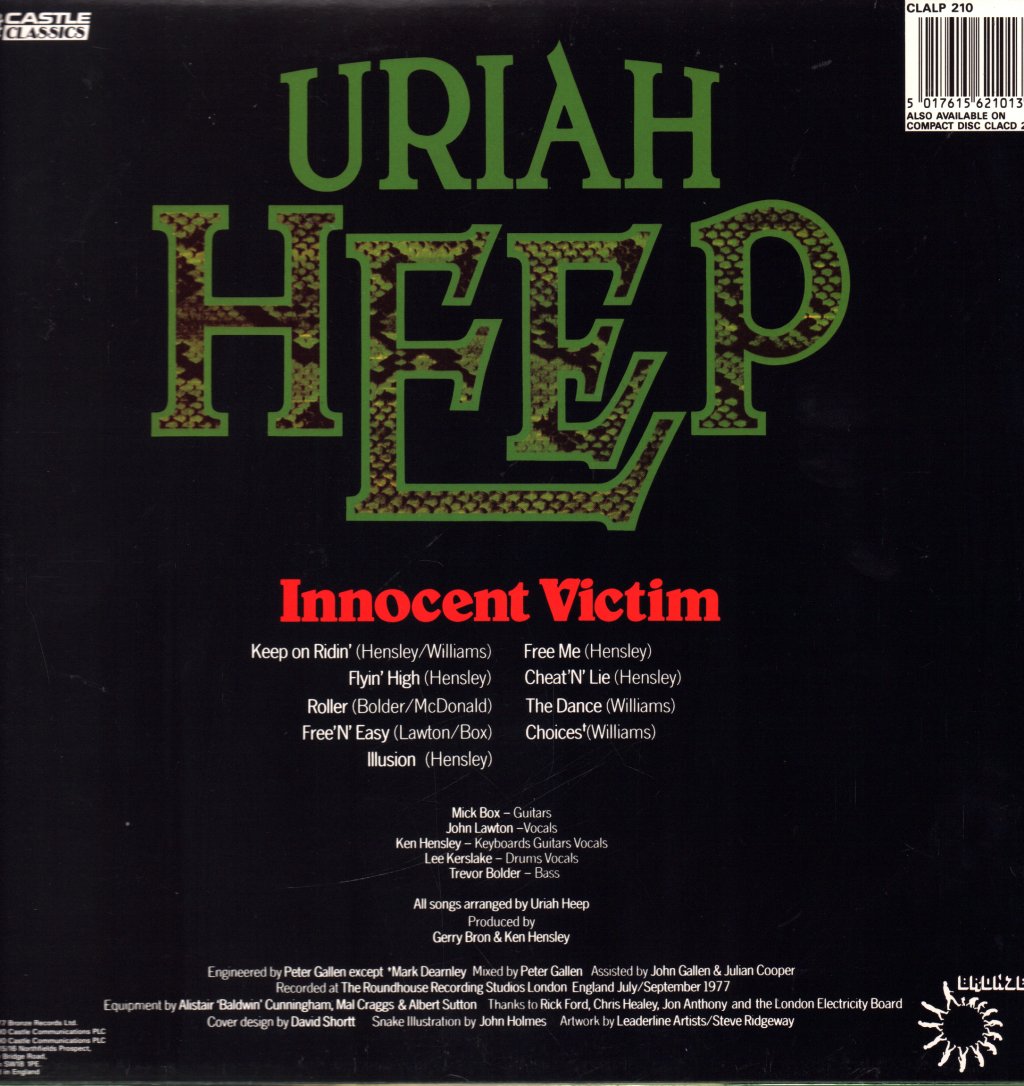 Uriah Heep - Innocent Victim - Lp