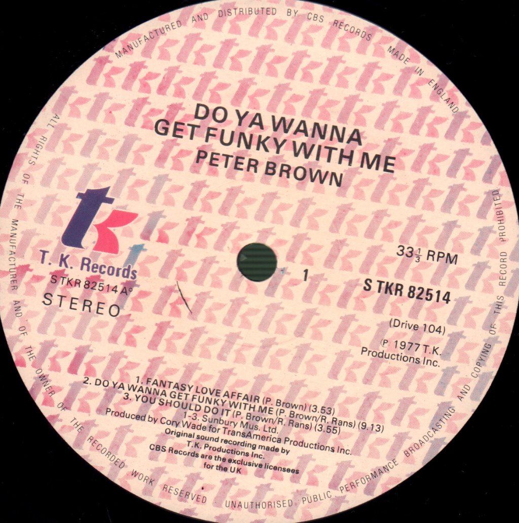 Peter Brown - Do Ya Wanna Get Funky With Me? - Lp