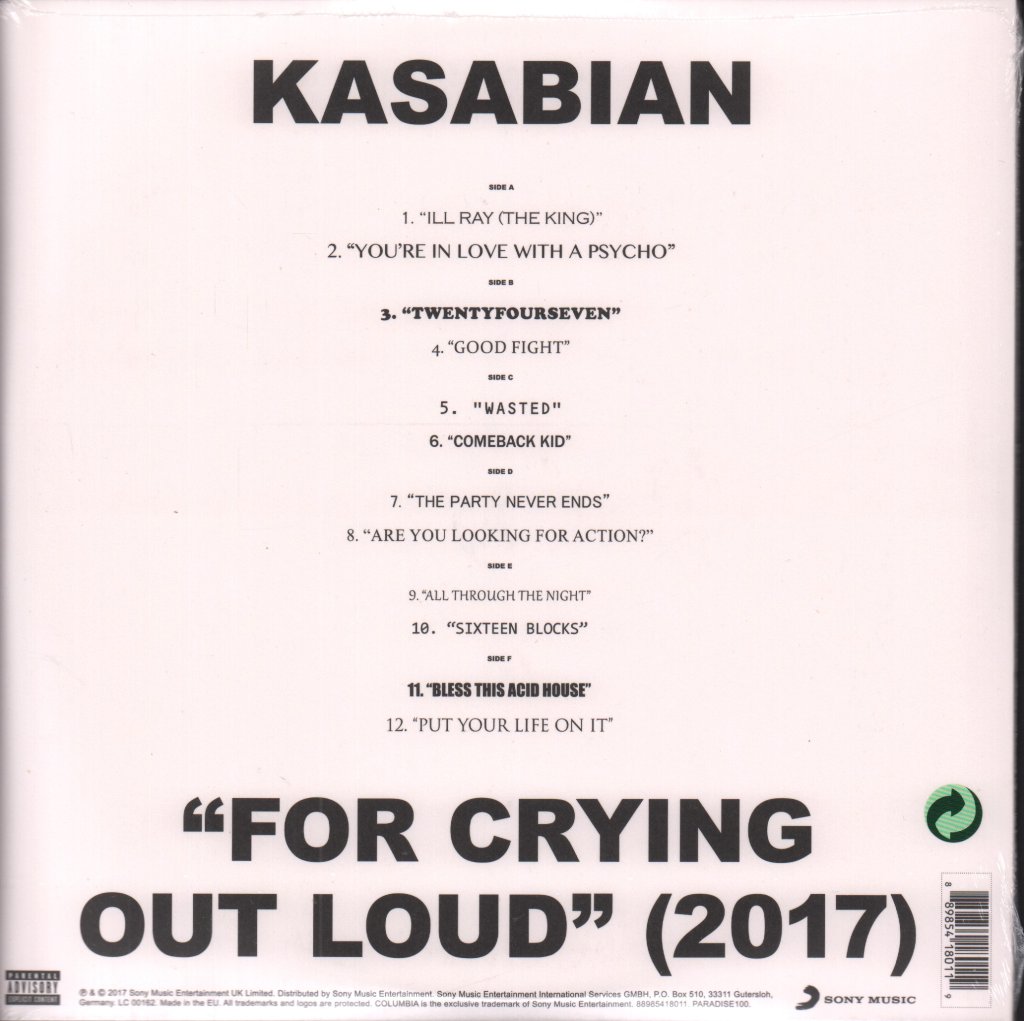 Kasabian - For Crying Out Loud (2017) - Triple 10 Inch