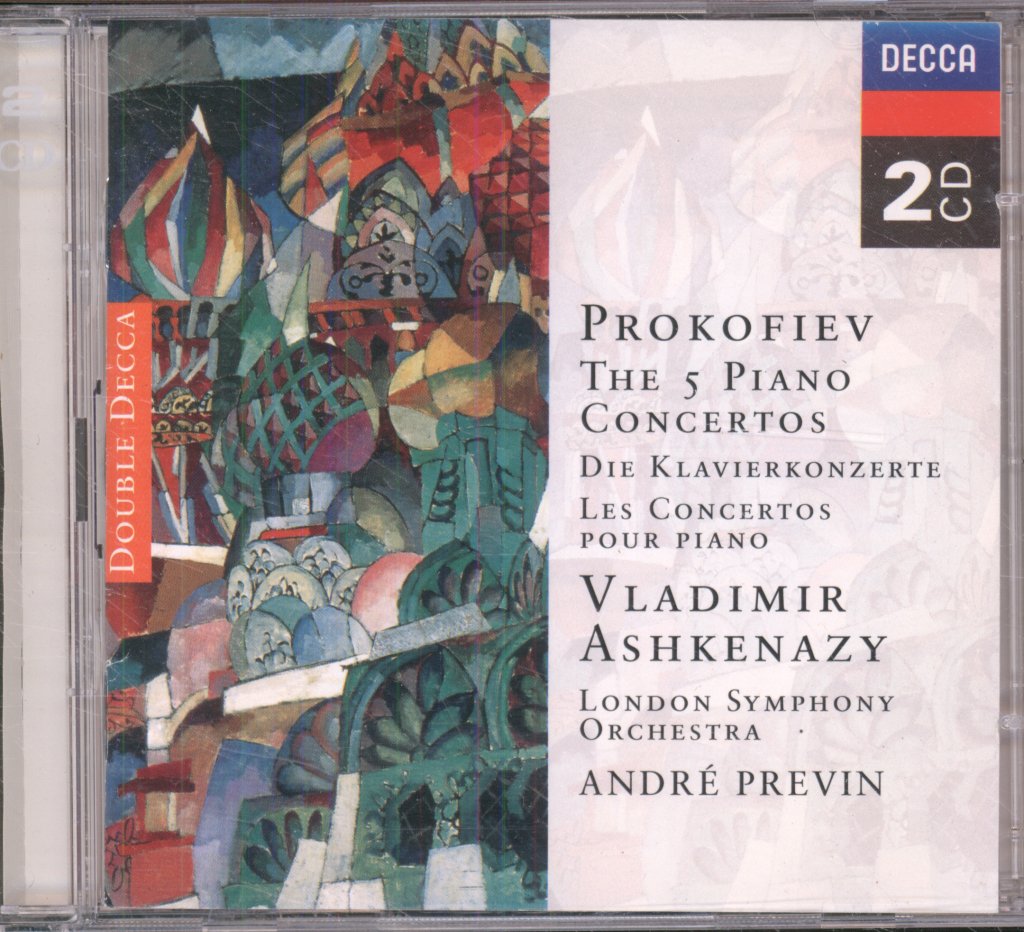 Vladimir Ashkenazy, London Symphony Orchestra, Andre Previn - Prokofiev -  5 Piano Concertos = Die Klavierkonzerte = Les Concertos Pour Piano - Double Cd