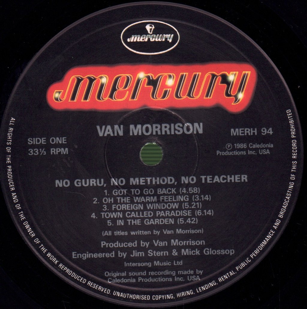 Van Morrison - No Guru No Method No Teacher - Lp