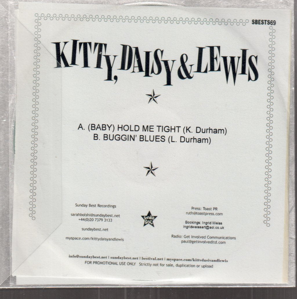 Kitty, Daisy & Lewis - (Baby) Hold Me Tight / Buggin' Blues - Cdr