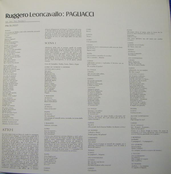 Placido Domingo Teresa Stratas Juan Pons - leoncavallo Pagliacci Der Bajazzo Paillasse - Double Lp