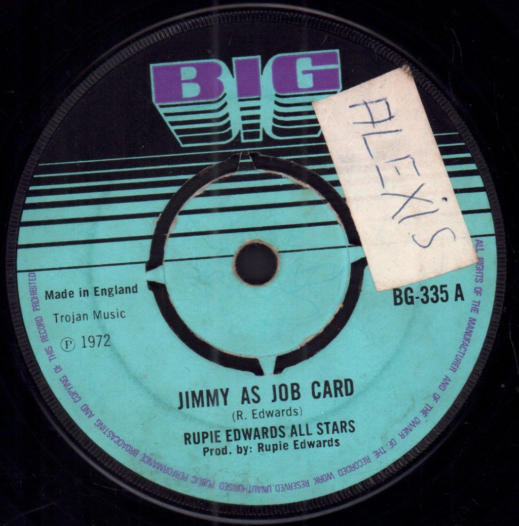Rupie Edwards All Stars - Jimmy As Job Card / Riot - 7 Inch