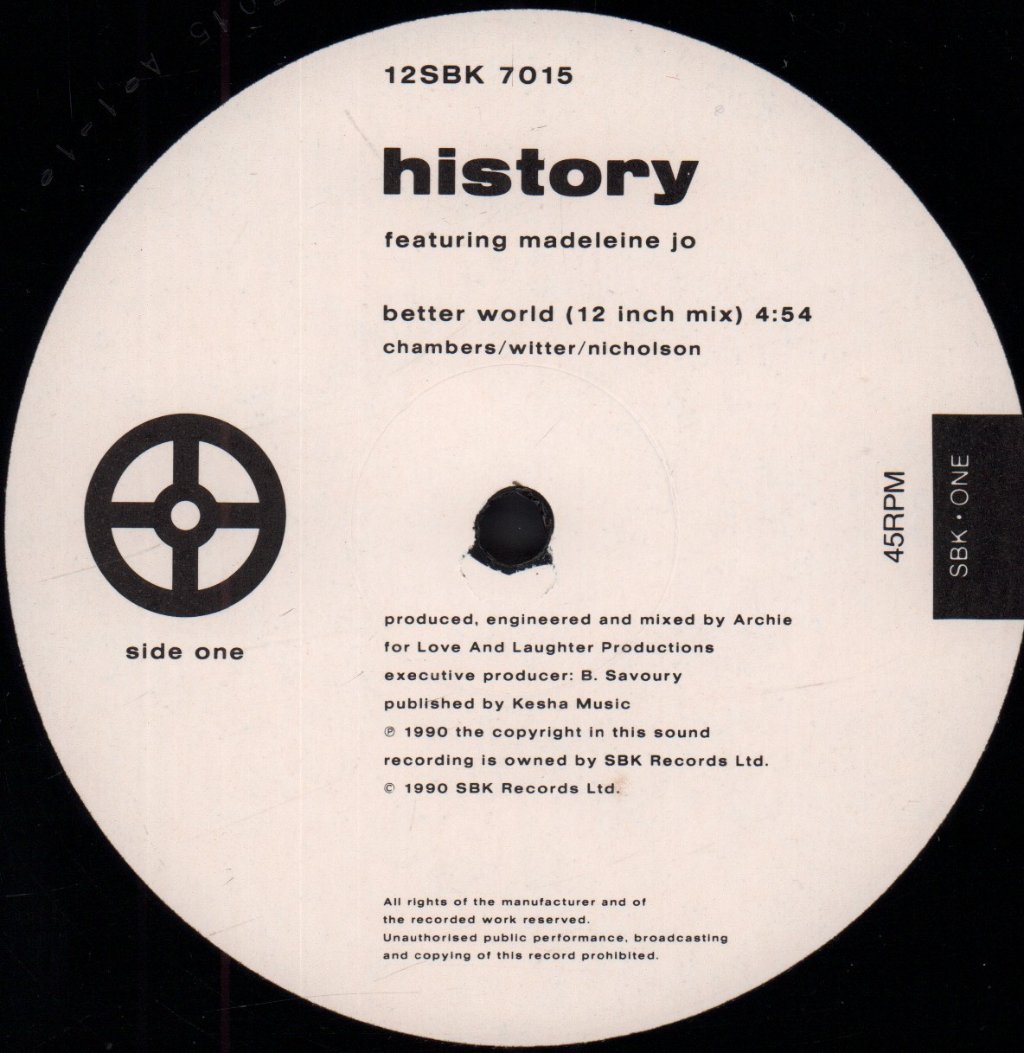 History Featuring Madelaine Jo - Better World - 12 Inch