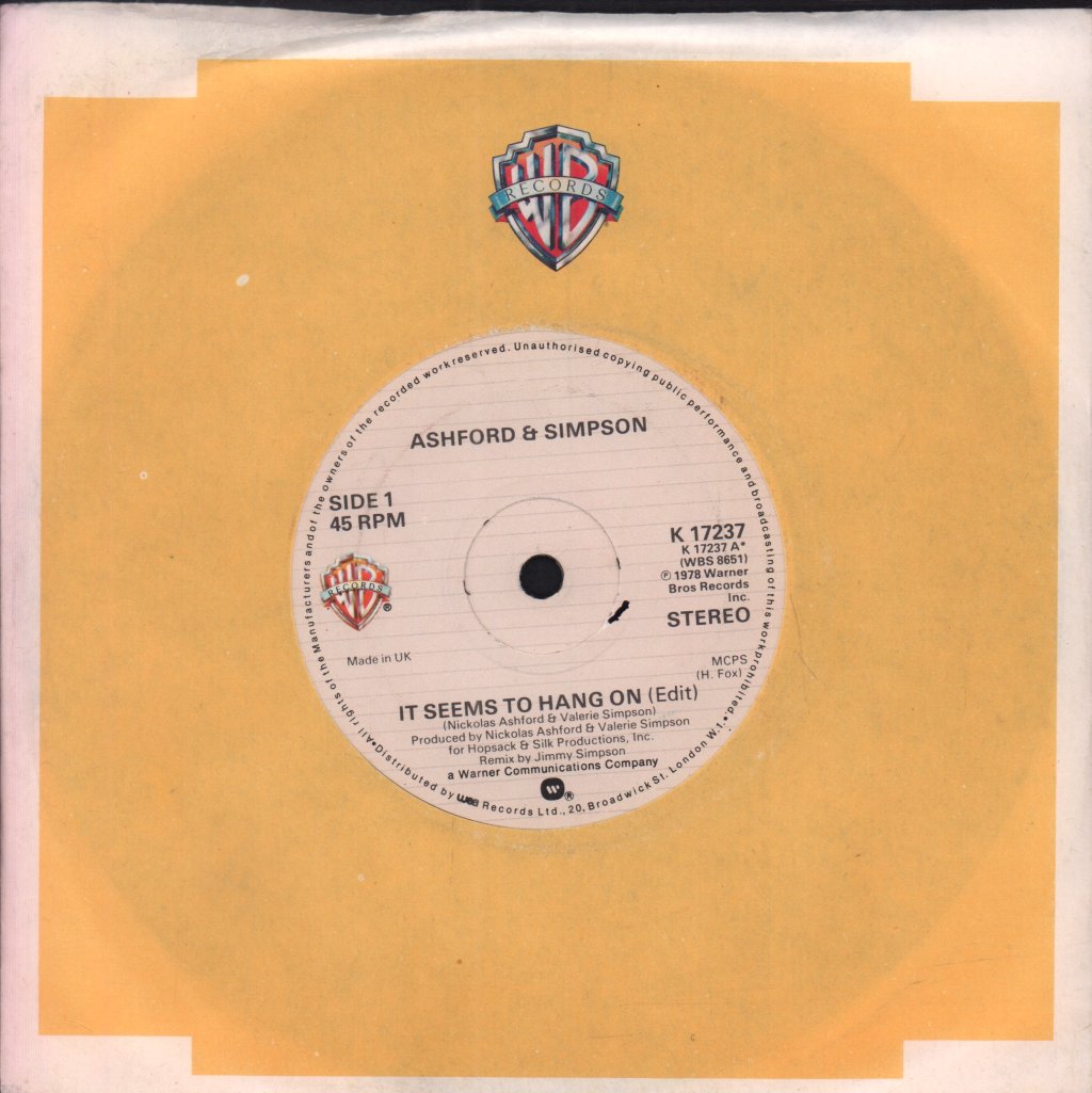 Ashford And Simpson - It Seems To Hang On - 7 Inch