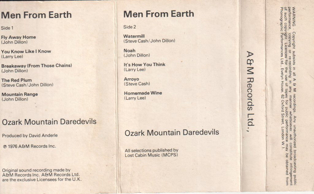 Ozark Mountain Daredevils - Men From Earth - Cassette