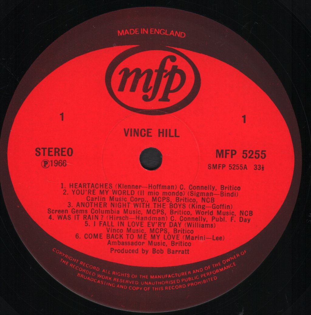 Vince Hill - You're My World - Lp