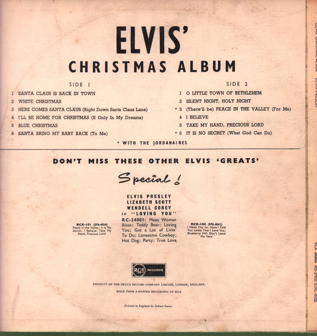 Elvis Presley - Elvis' Christmas Album - Lp