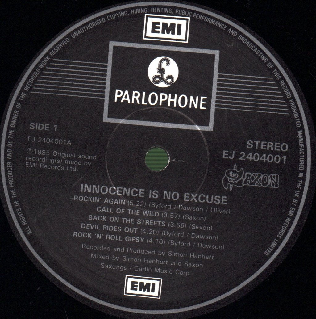 Saxon - Innocence Is No Excuse - Lp