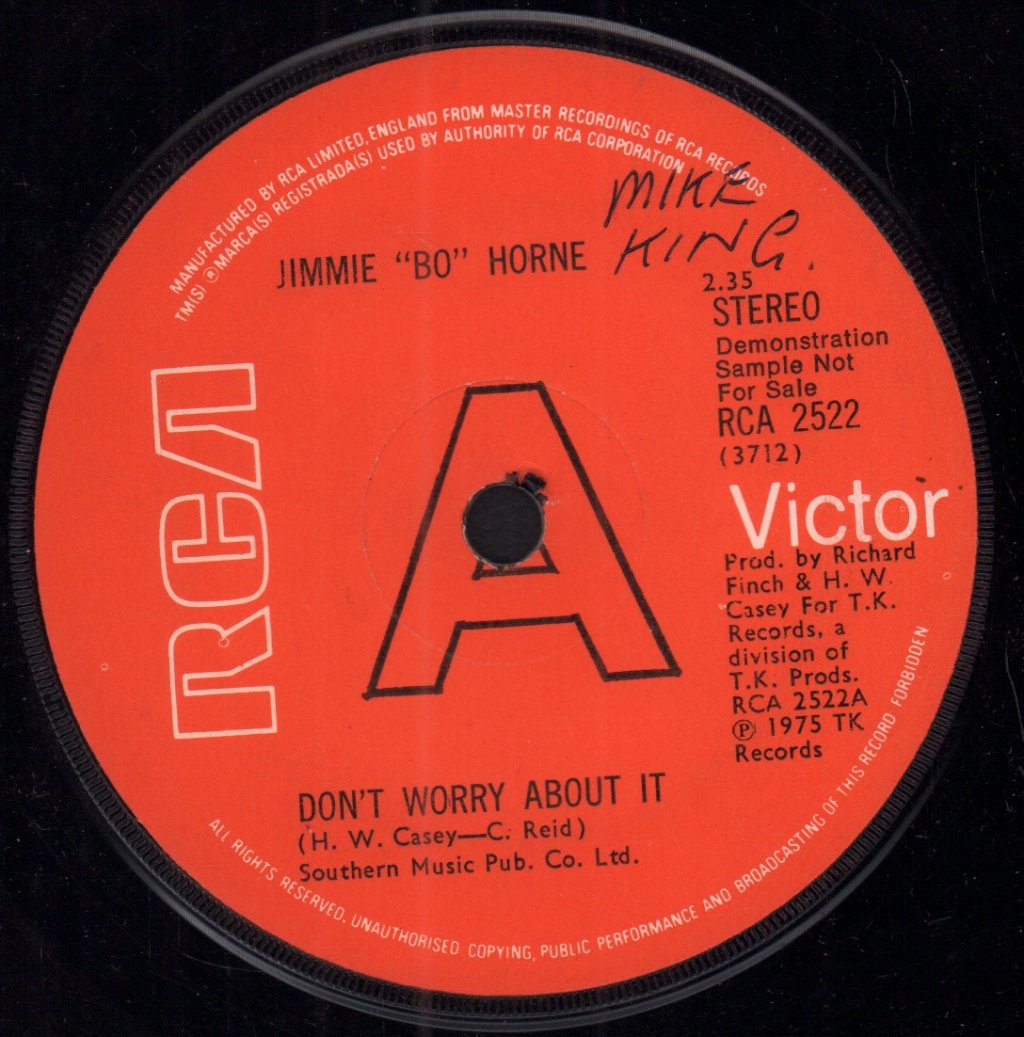 Jimmie Bo Horne - Don't Worry About It - 7 Inch