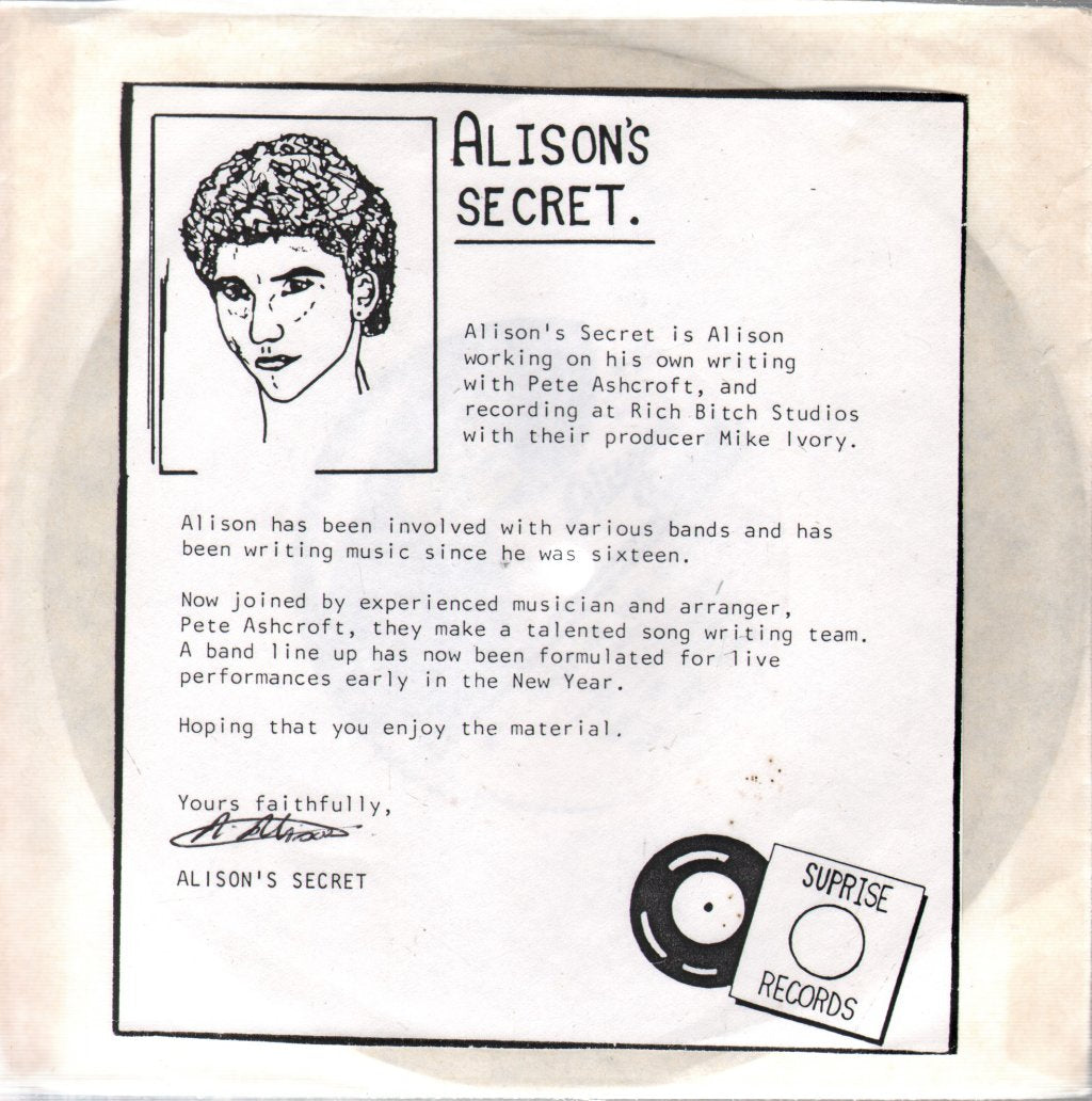 Alisons Secret - Shut Up The Gates - 7 Inch