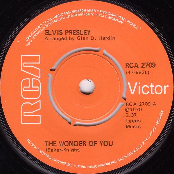 Elvis Presley - Wonder Of You - 7 Inch