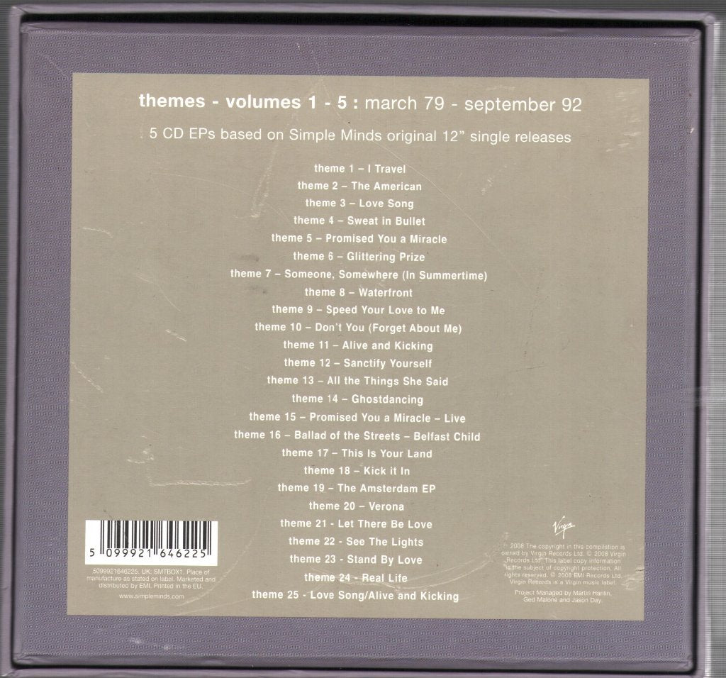 Simple Minds - Themes - Volumes 1-5 : March 79 - September 92 - Cd Box Set