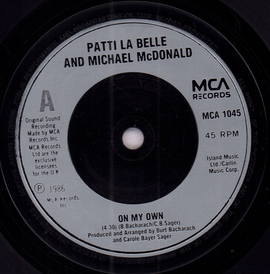 Patti La Belle And Michael McDonald - On My Own - 7 Inch