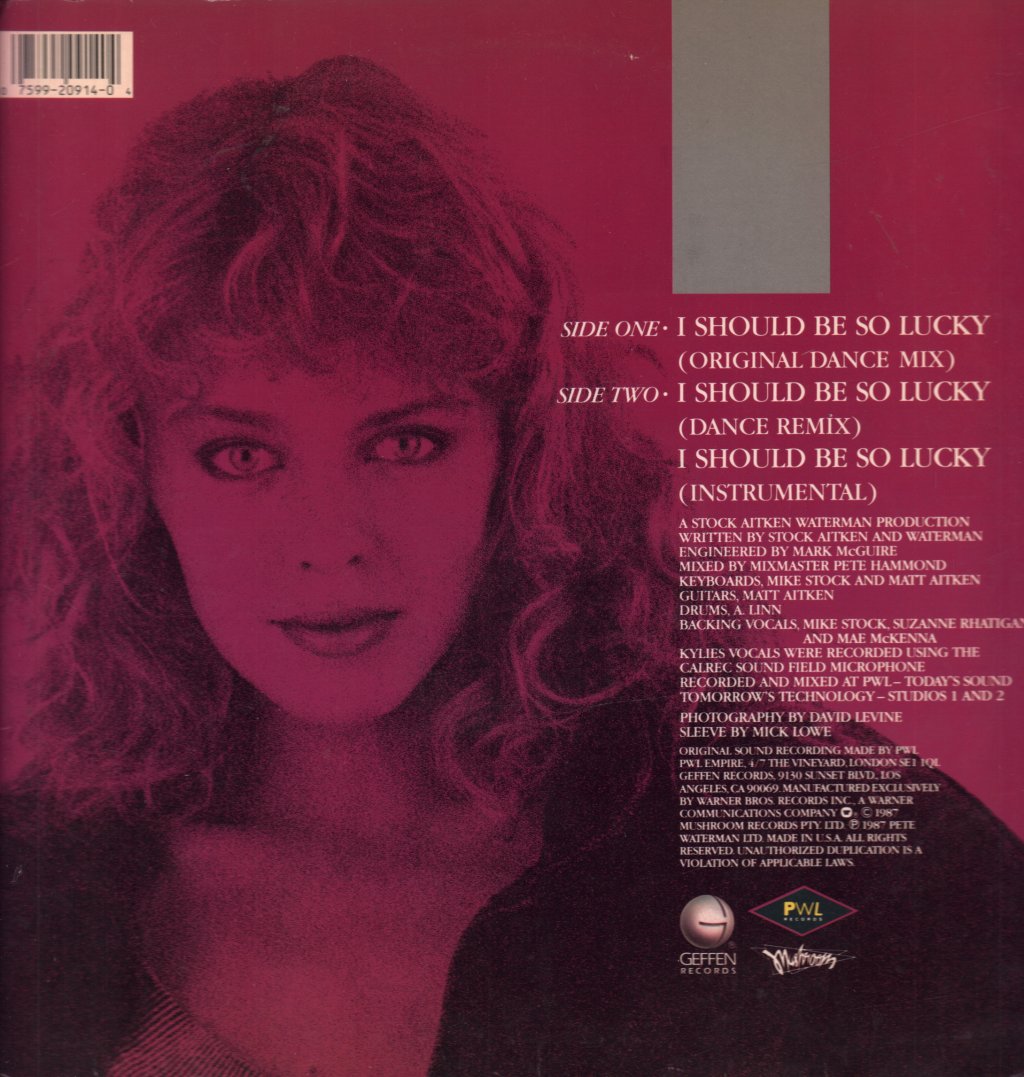 Kylie Minogue - I Should Be So Lucky - 12 Inch
