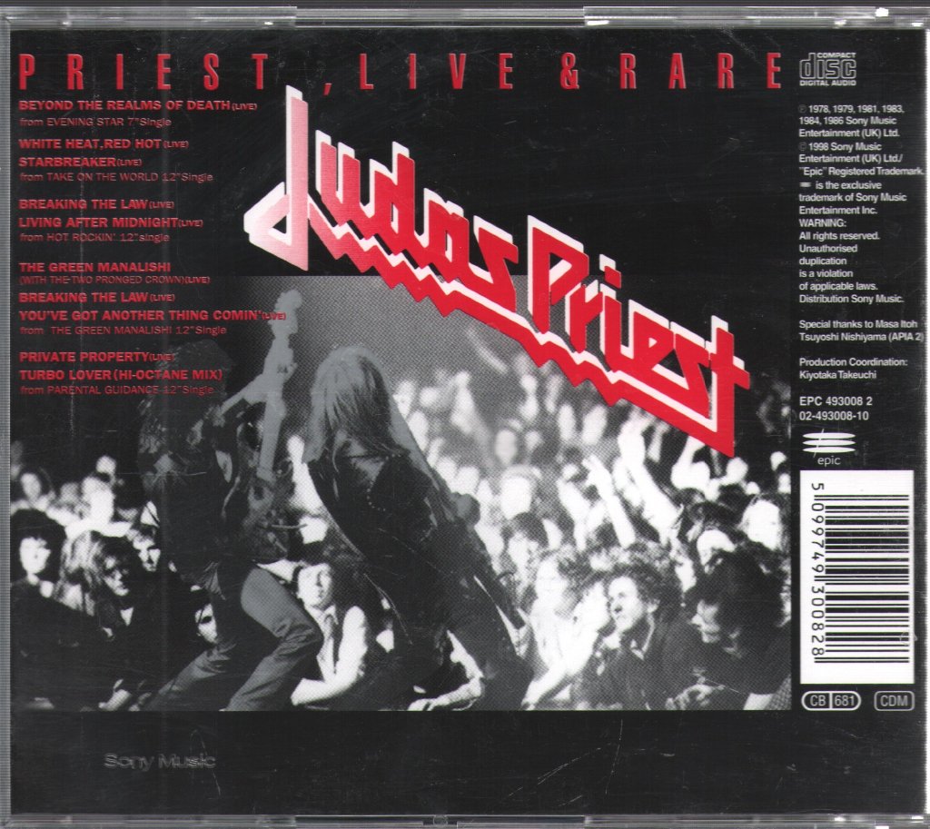 Judas Priest - Priest, Live & Rare - Cd