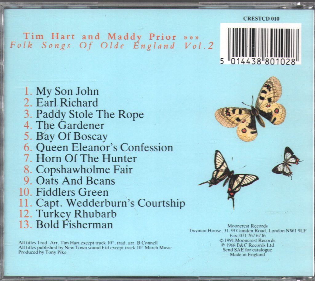 Tim Hart And Maddy Prior - Folk Songs Of Olde England Vol. 2 - Cd