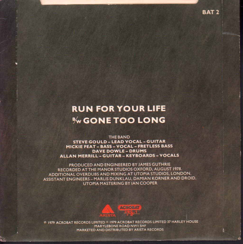 Runner - Run For Your Life - 7 Inch