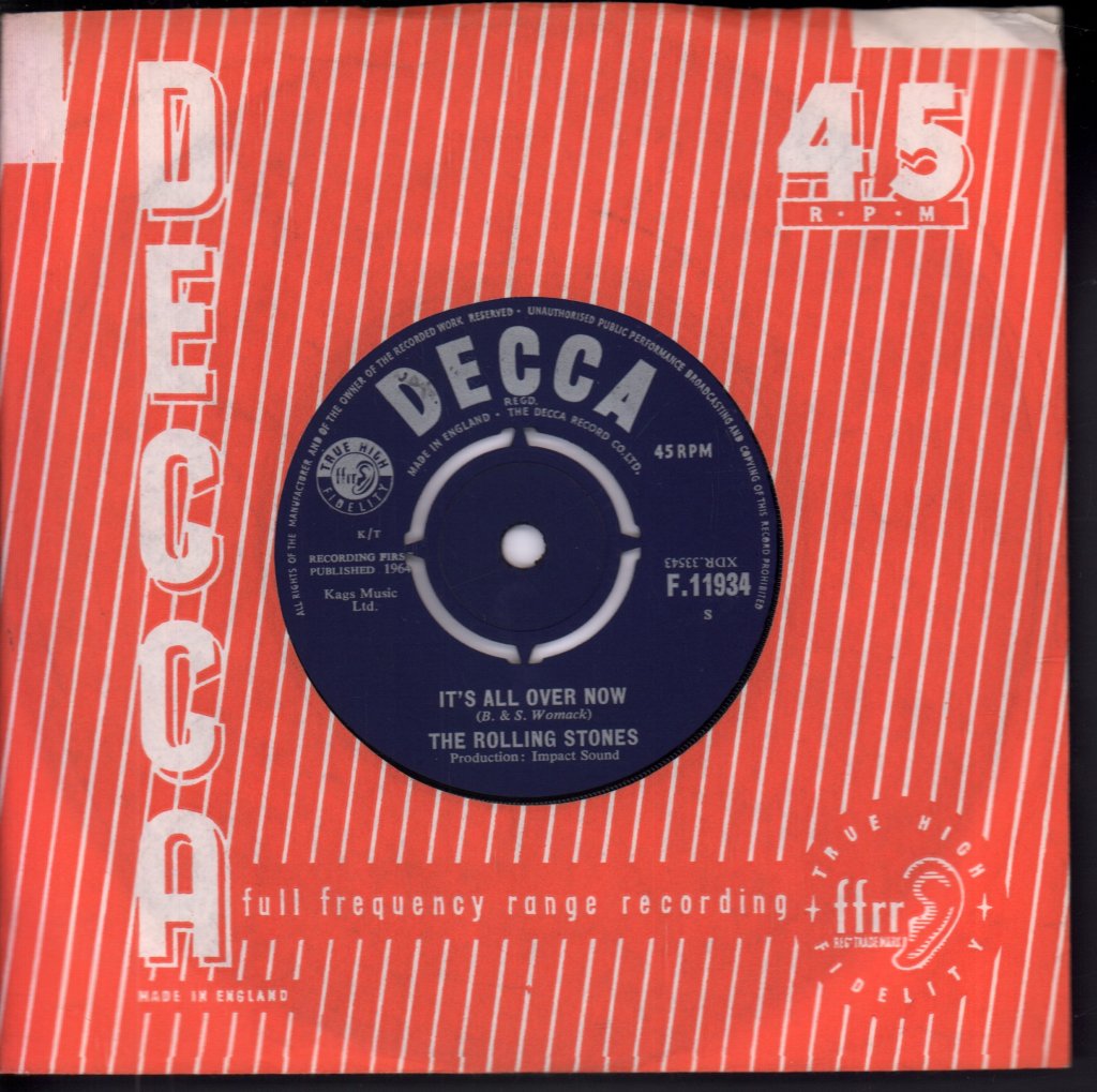 Rolling Stones - It's All Over Now - 7 Inch