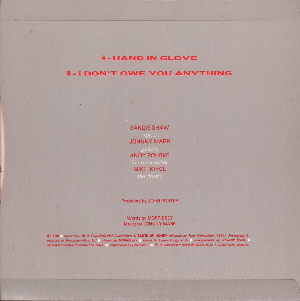 sandie shaw with the smiths - Hand In Glove - 7 Inch