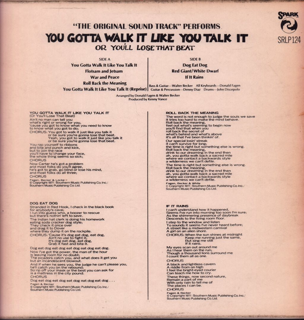Original Sound Track - You Gotta Walk It Like You Talk It - Lp