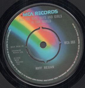 Riff Regan - All The Nice Boys And Girls In The World - 7 Inch