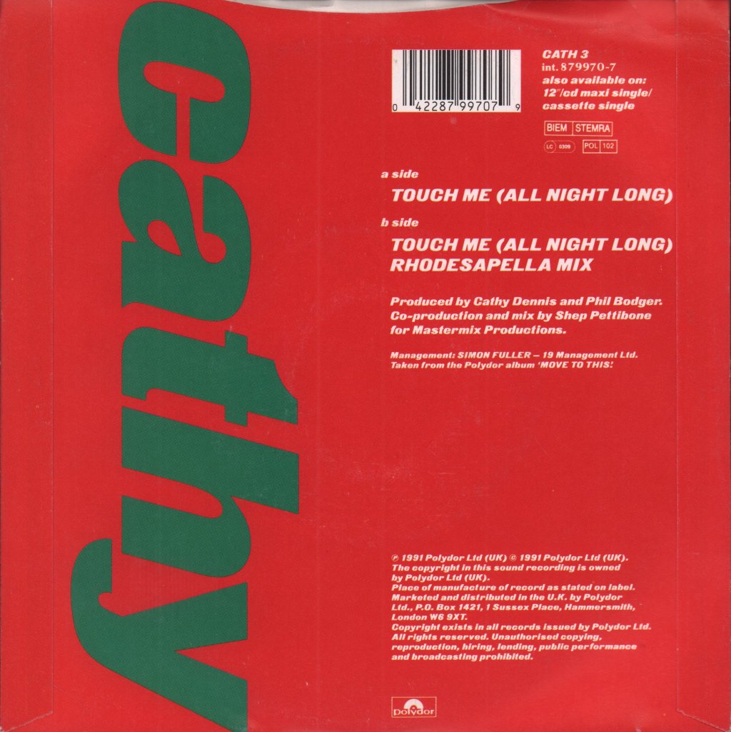 Cathy Dennis - Touch Me - 7 Inch