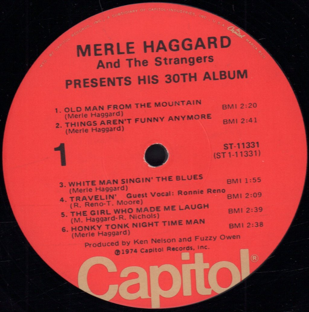 Merle Haggard And The Strangers - Presents His 30th Album - Lp