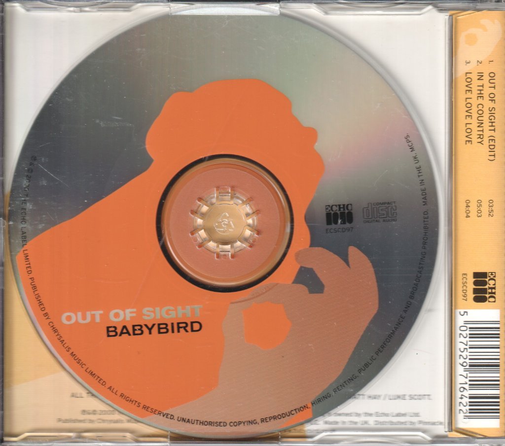 Babybird - Out Of Sight - Cd