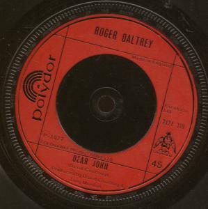 Roger Daltrey - Dear John - 7 Inch