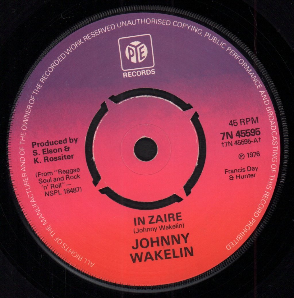 Johnny Wakelin - In Zaire - 7 Inch