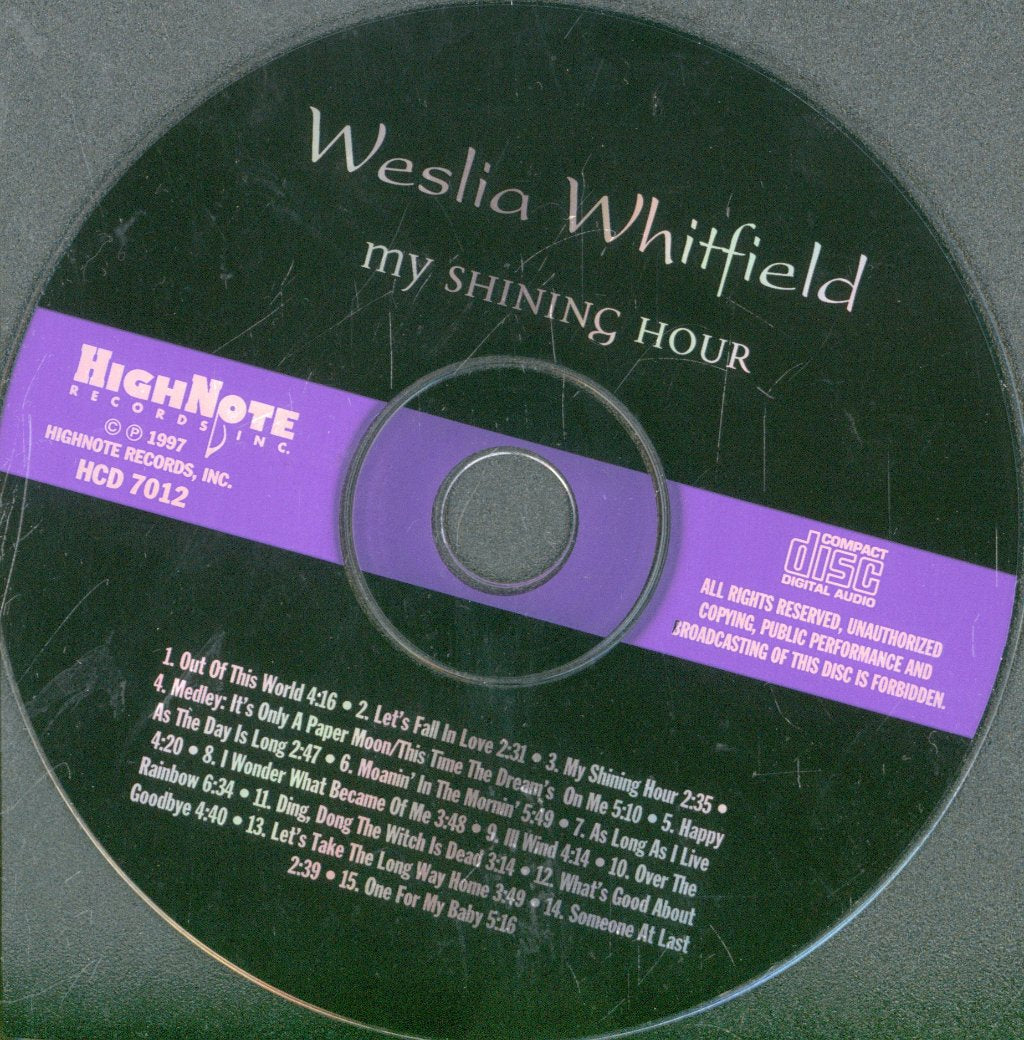 Weslia Whitfield - My Shining Hour - A Harold Arlen Songbook - Cd