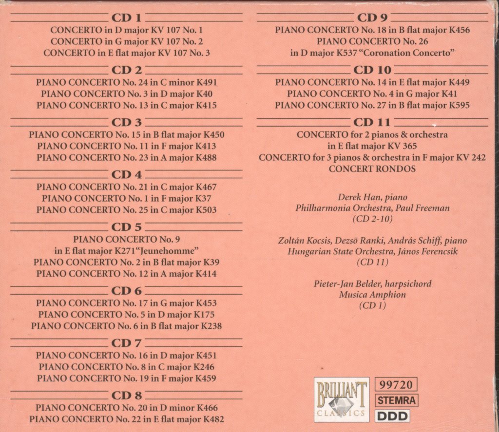 Various Artists - Mozart Edition Vol 4 -Piano Concertos / Klavierkonzerte - Cd Set