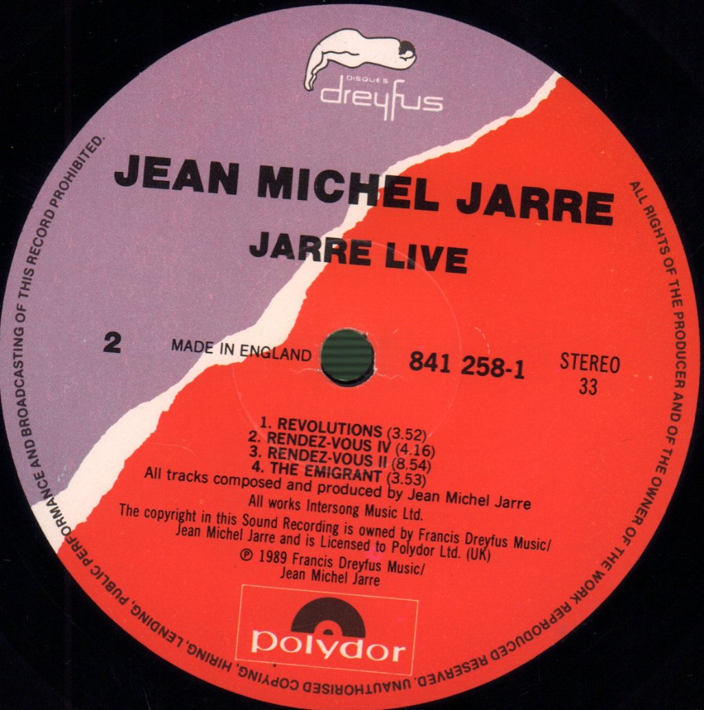 Jean-Michel Jarre - Jarre Live - Lp