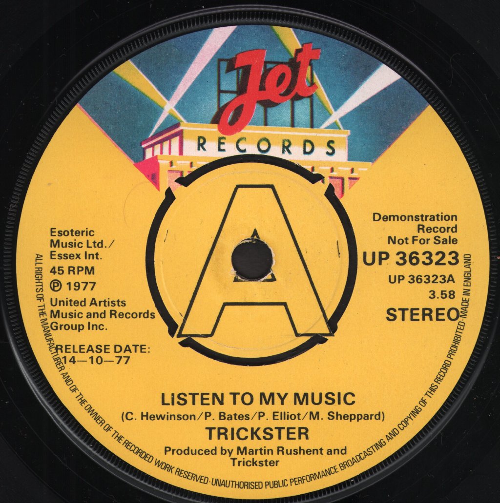 Trickster - Listen To My Music - 7 Inch