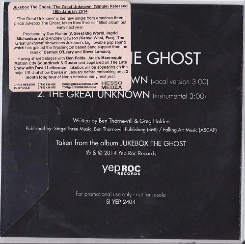 Jukebox The Ghost - Great Unknown - Cdr