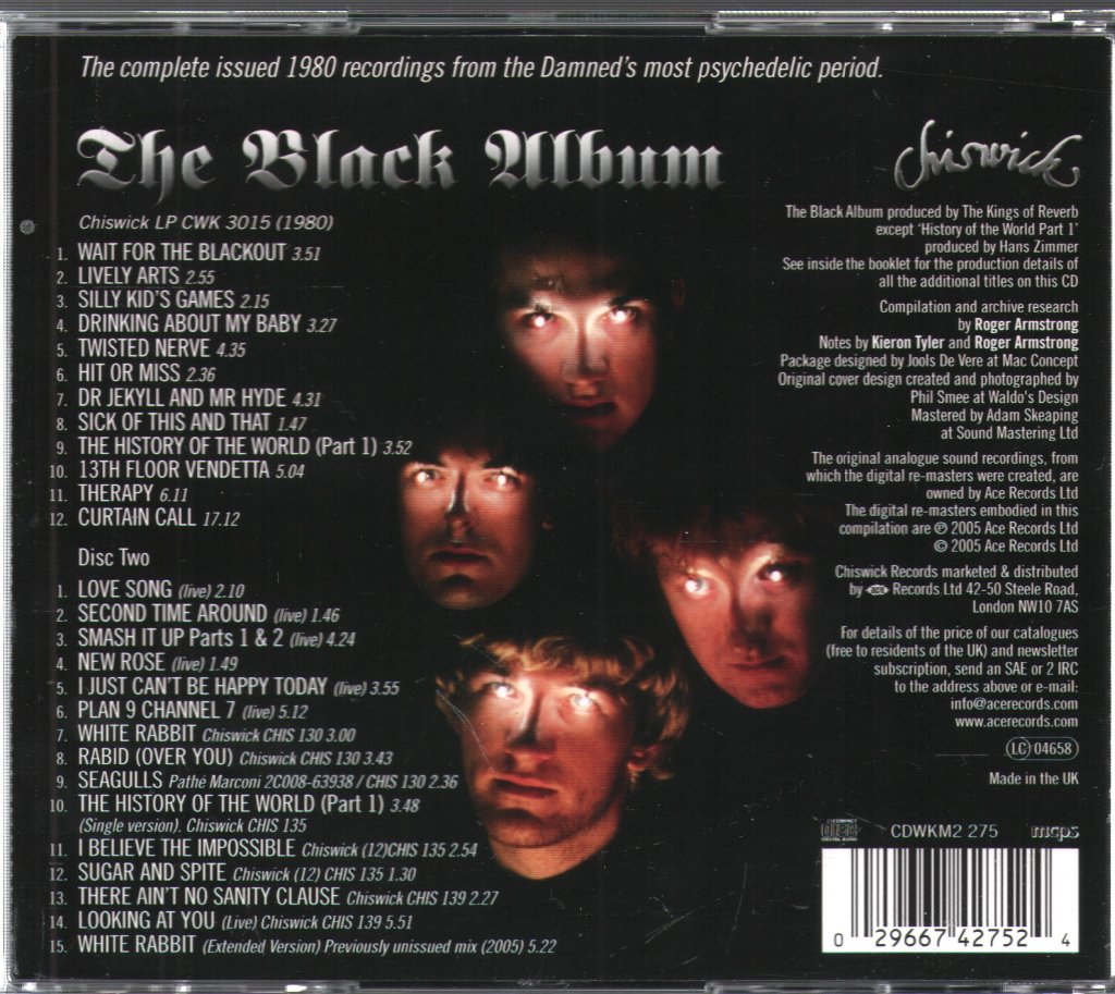 Damned - Black Album - Double Cd