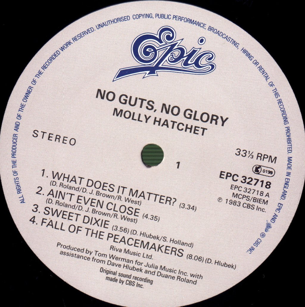 Molly Hatchet - No Guts... No Glory - Lp