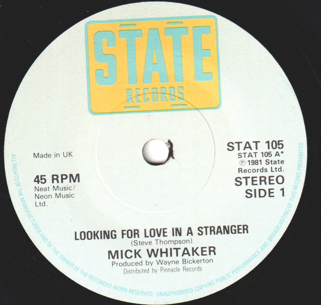Mick Whitaker - Looking For Love In A Stranger - 7 Inch