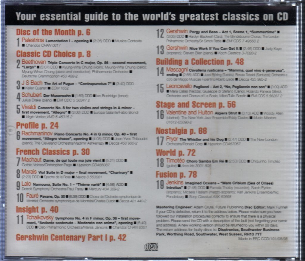 Various Artists - Classic CD 101 - French Classics • Jean-Yves Thibandet - Cd