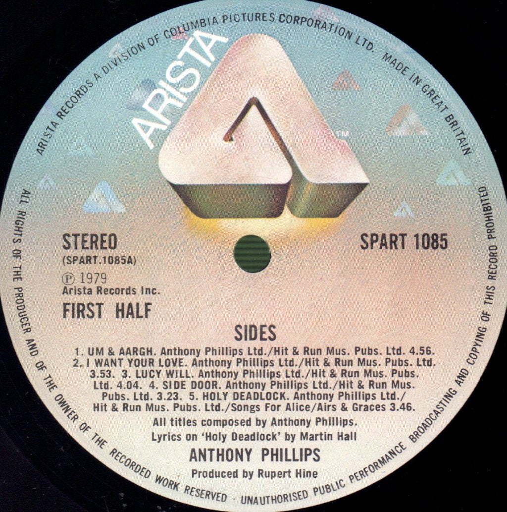 Anthony Phillips - Sides / Private Parts And Pieces - Double Lp