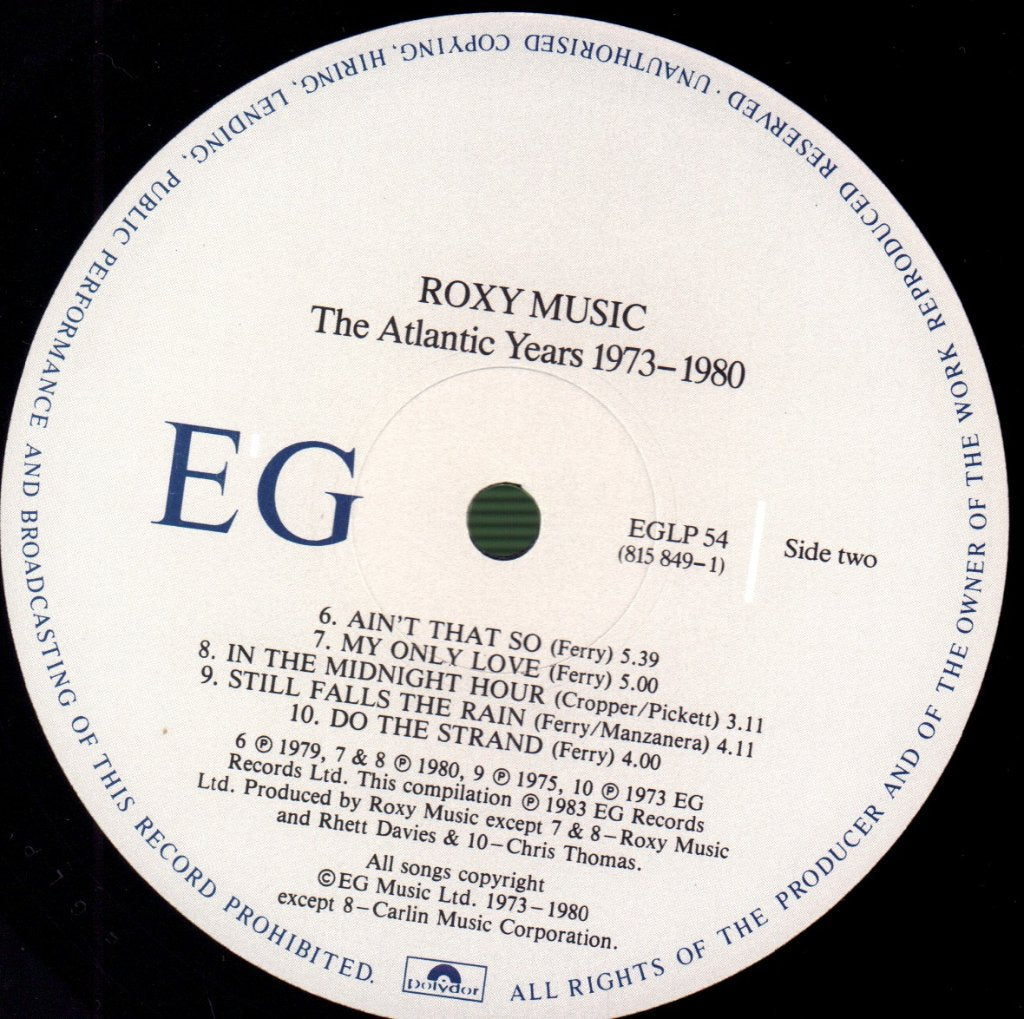 Roxy Music - Atlantic Years 1973-1980 - Lp