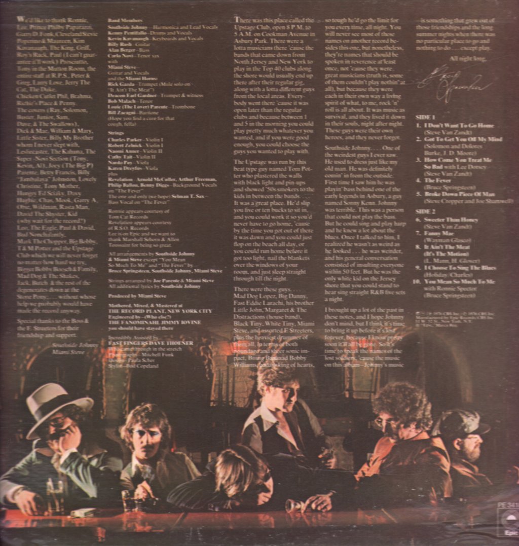 Southside Johnny & The Asbury Jukes - I Don't Want To Go Home - Lp