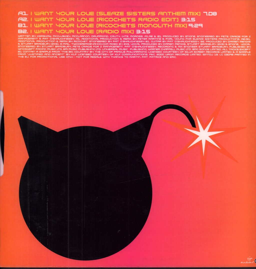 Atomic Kitten - I Want Your Love - 12 Inch